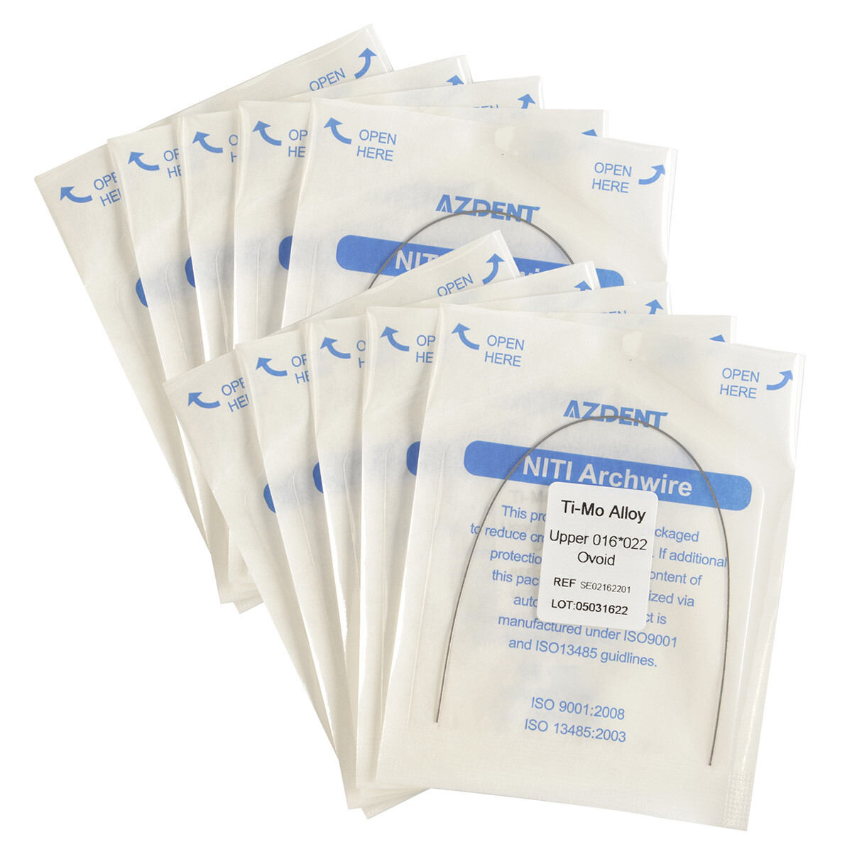 AZDENT Dental Orthodontic TMA Titanium Beta Ti-Mo Alloy Rectangular Arch Wires