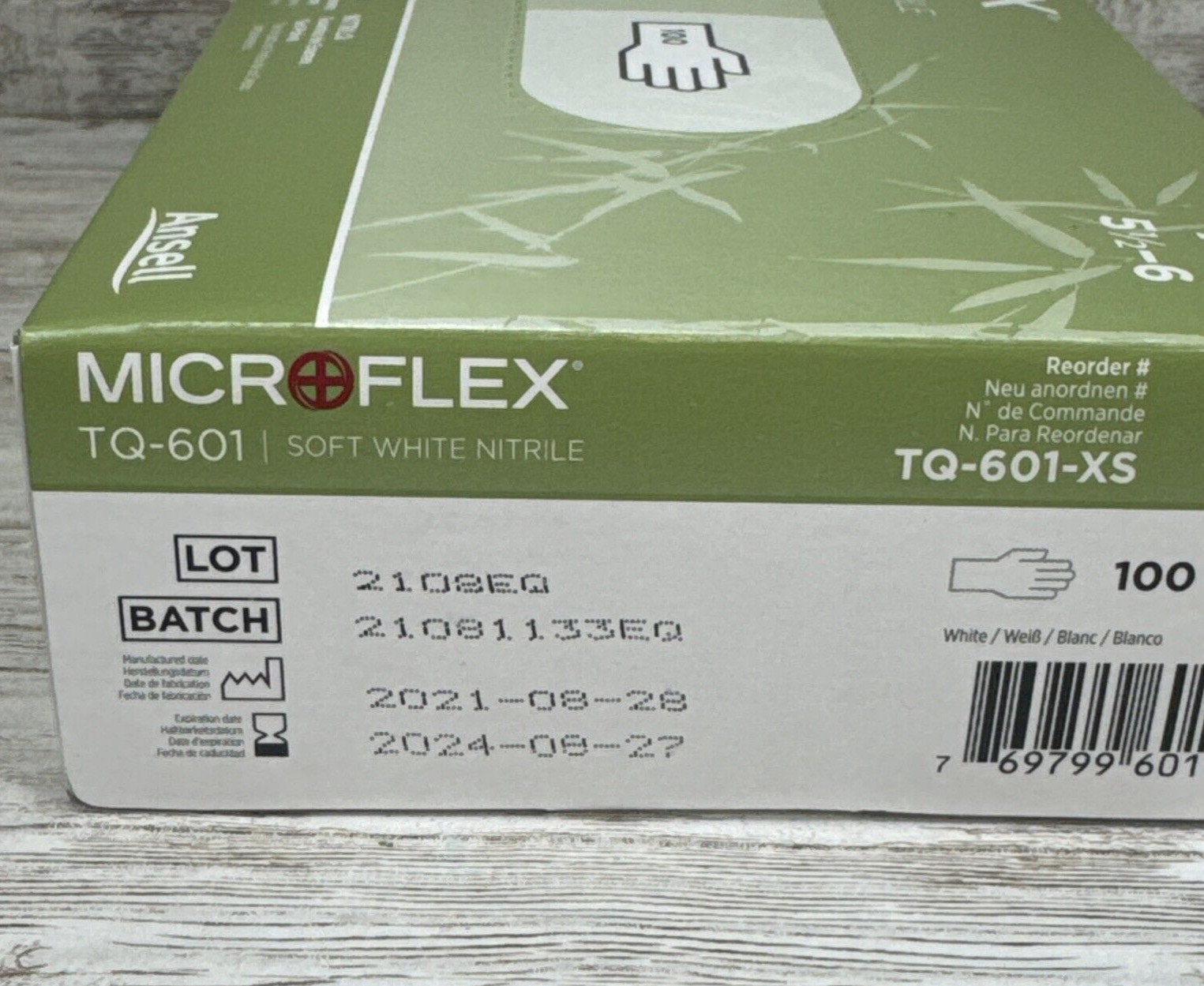 MicroFlex Soft White Nitrile Exam Size: X-Small TQ-601-XS *10-BOX CASE*See Date*