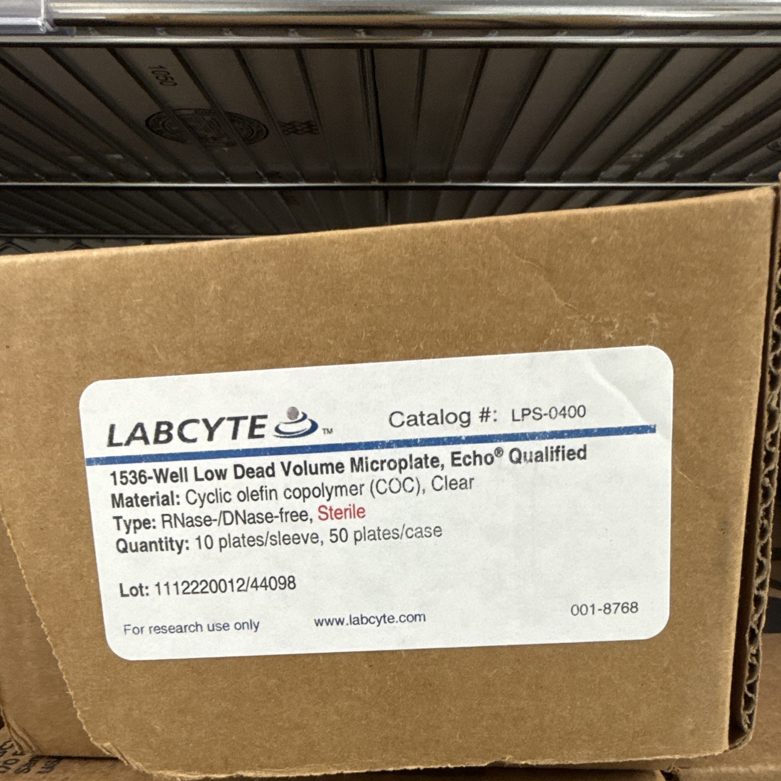 (50Cs) LABCYTE 384-Well COC Echo Qualified Low Dead Volume Microplates LPS-0400