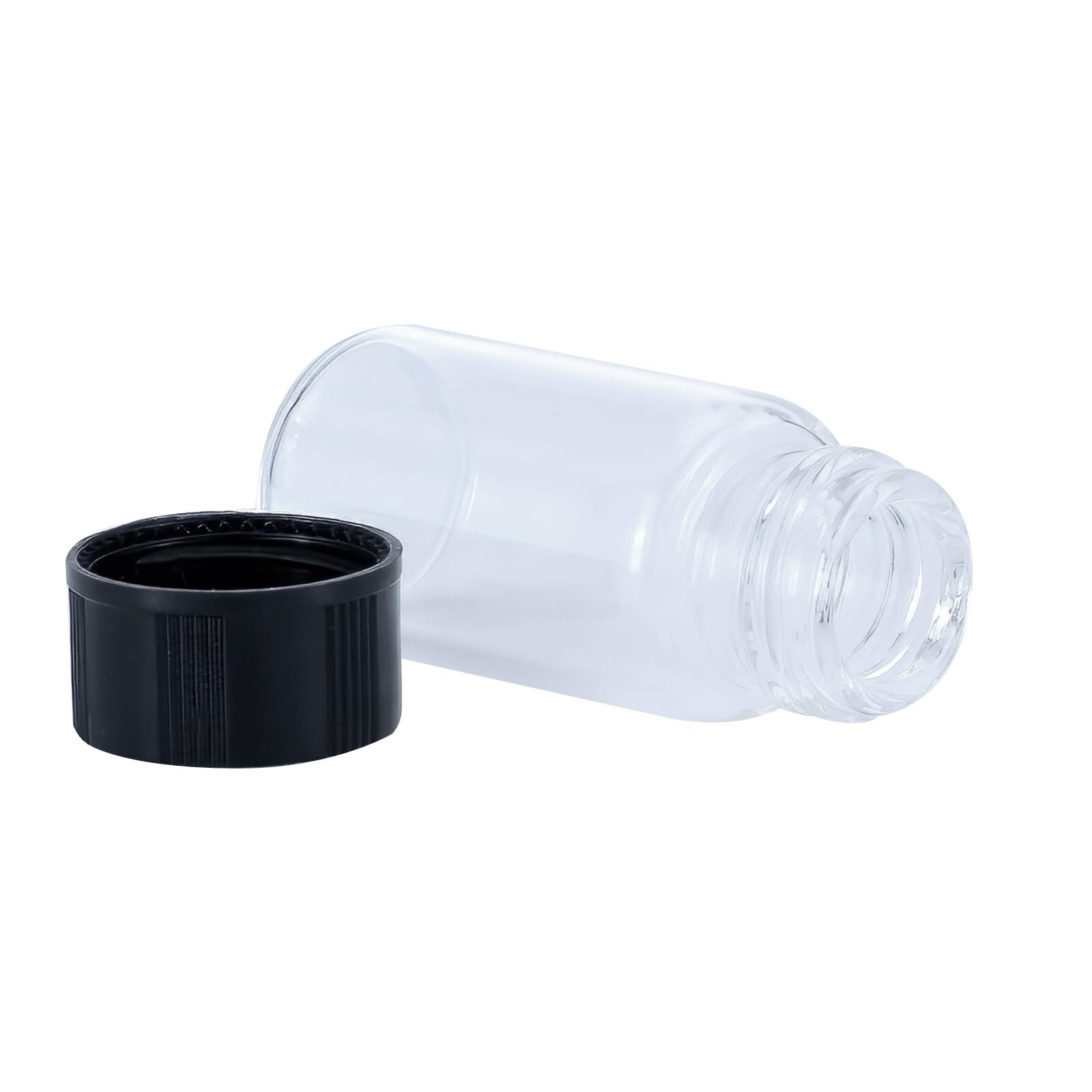 5mL(1/6 oz) Mini Clear Glass Vials with Plastic Screw Caps for Travel Crafts