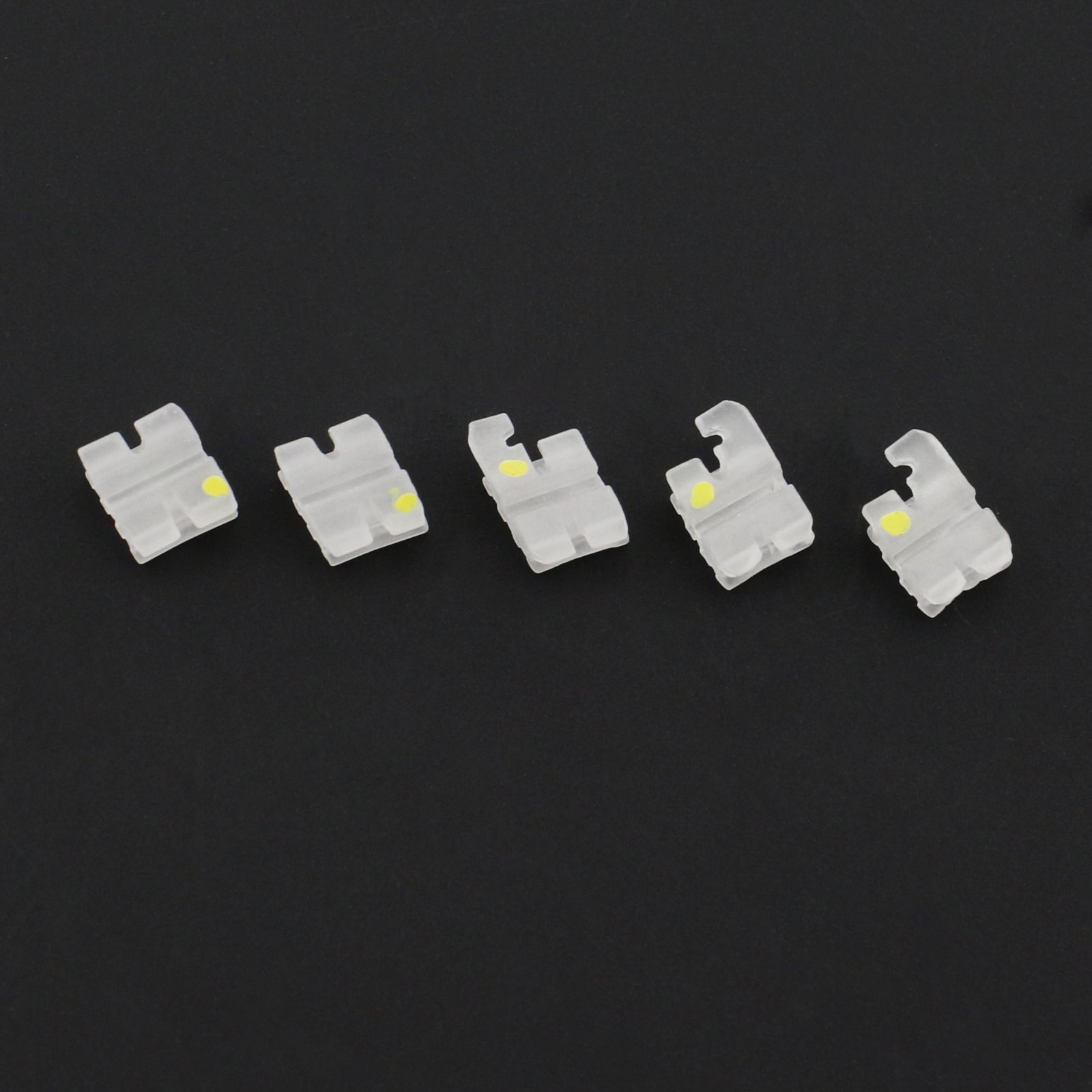 Dental Orthodontic Ceramic Clear Brackets Brace Roth MBT Slot 022 3 4 5 Hook 5-5