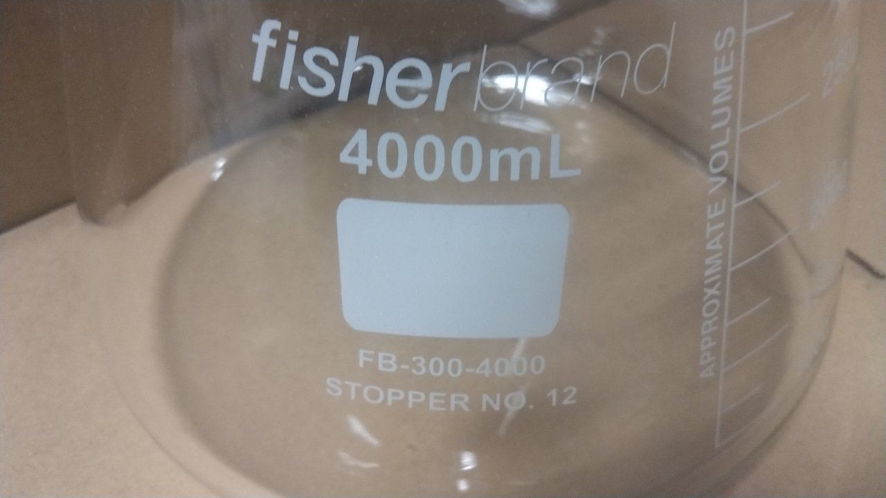Fisher Brand FB-300-4000 4000mL Capacity Clear Glass Filtering Flask