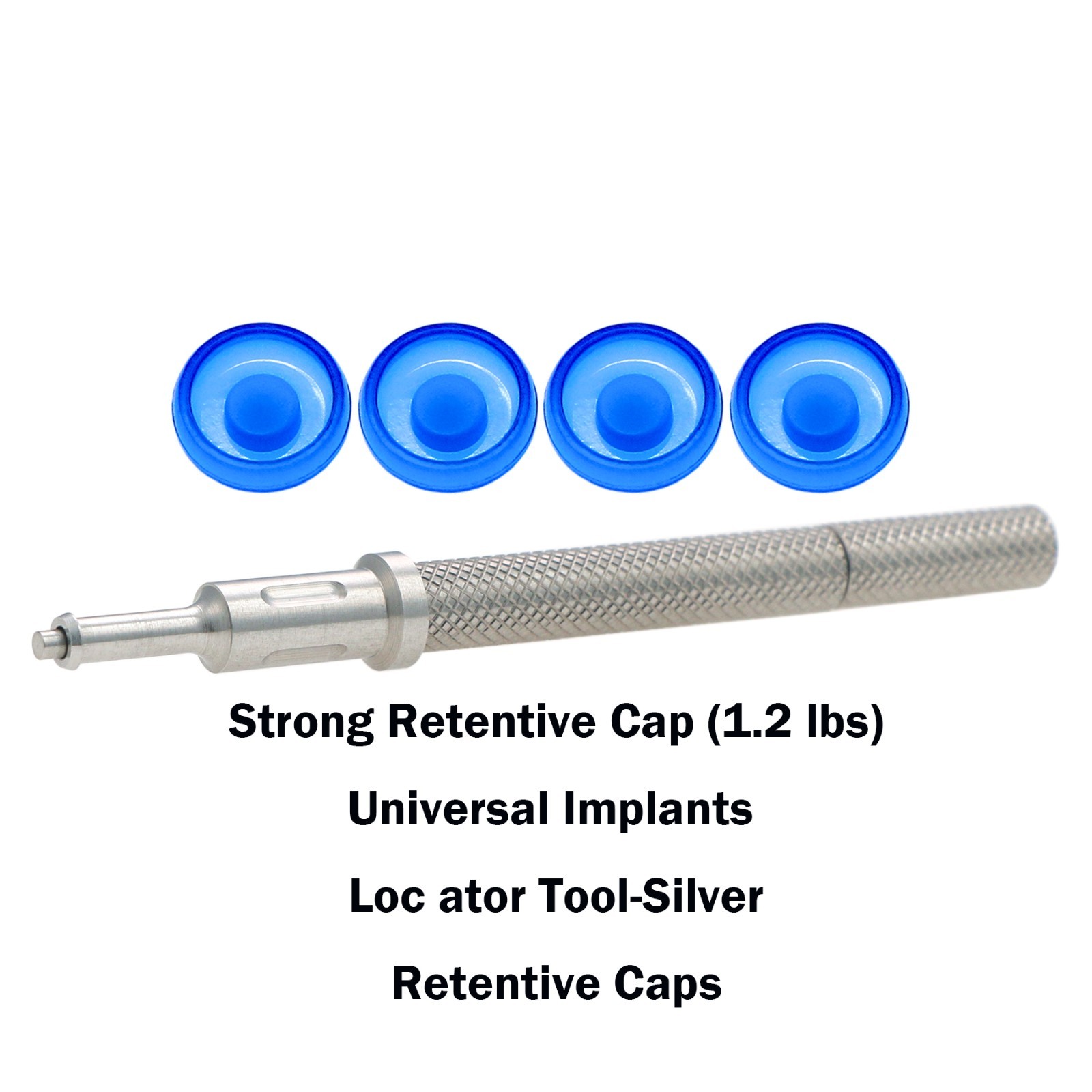 Dental Overdenture Implant Locator Abutment Retention Caps Male Cap Inserts Set