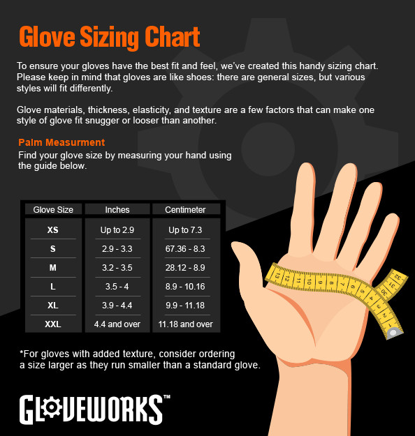 GLOVEWORKS HD Orange Nitrile Disposable Gloves 8 Mil Raised Diamond Texture