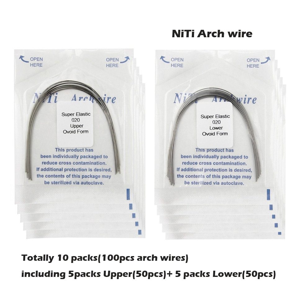 100PCS Arch Wire Orthodontic Niti Natural Ovoid Form Arches Round Rectangular