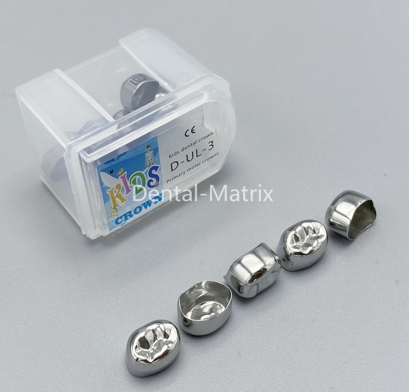 5pcs Dental Pediatric Crown Kids stainless steel molar crowns Preformed Primary
