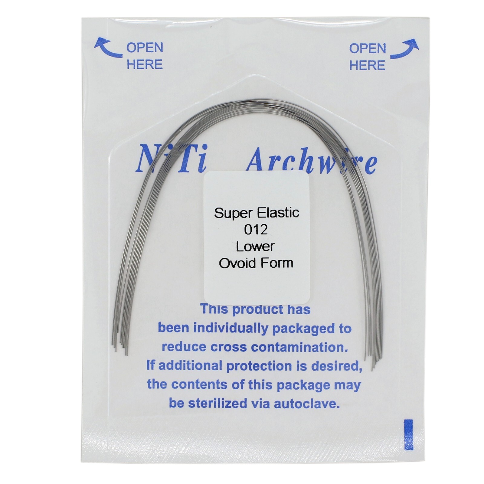 Dental Orthodontic Elastic Niti Arch Wire Round Ovoid 012 014 016 18 Upper Lower