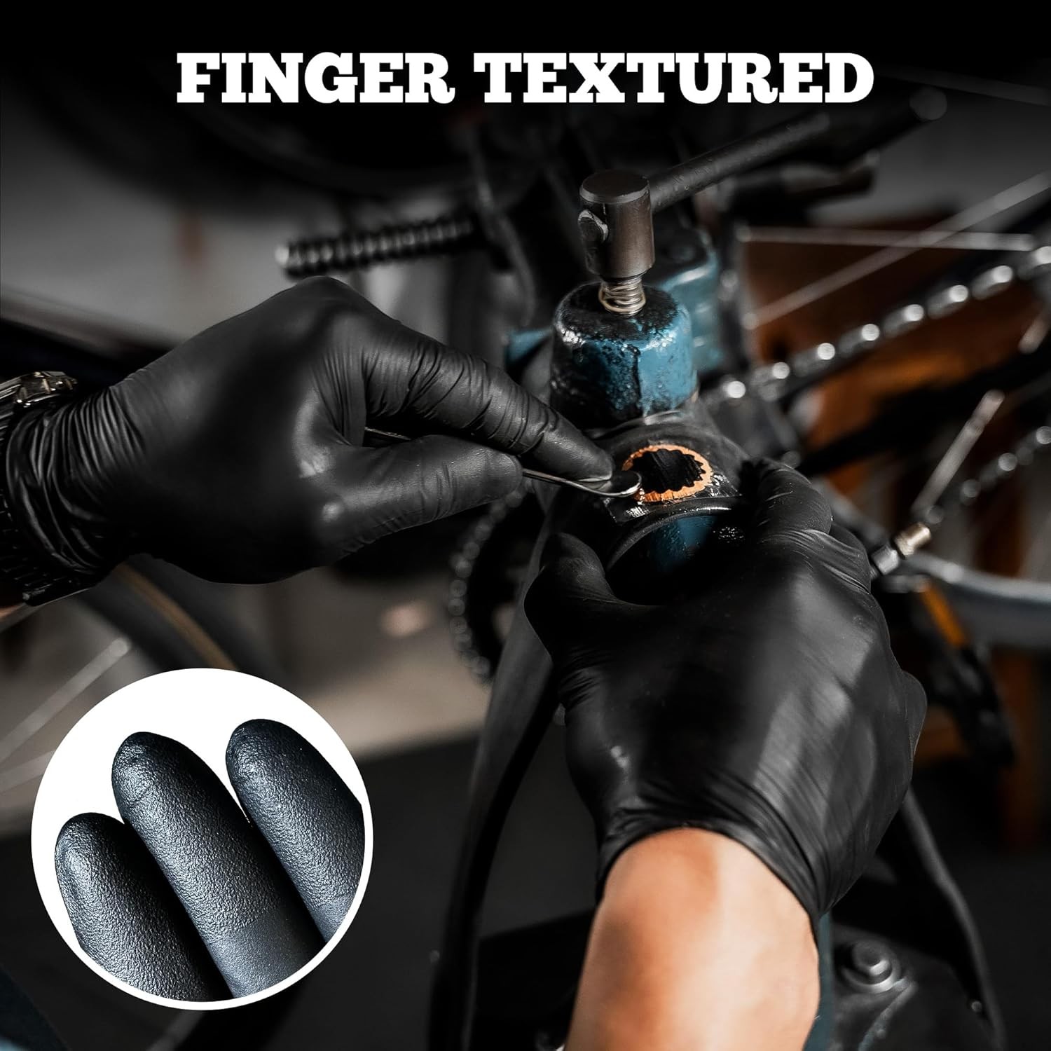 Black Nitrile Exam Gloves 6Mil Disposable Heavy Duty Latex-Free Food Safe