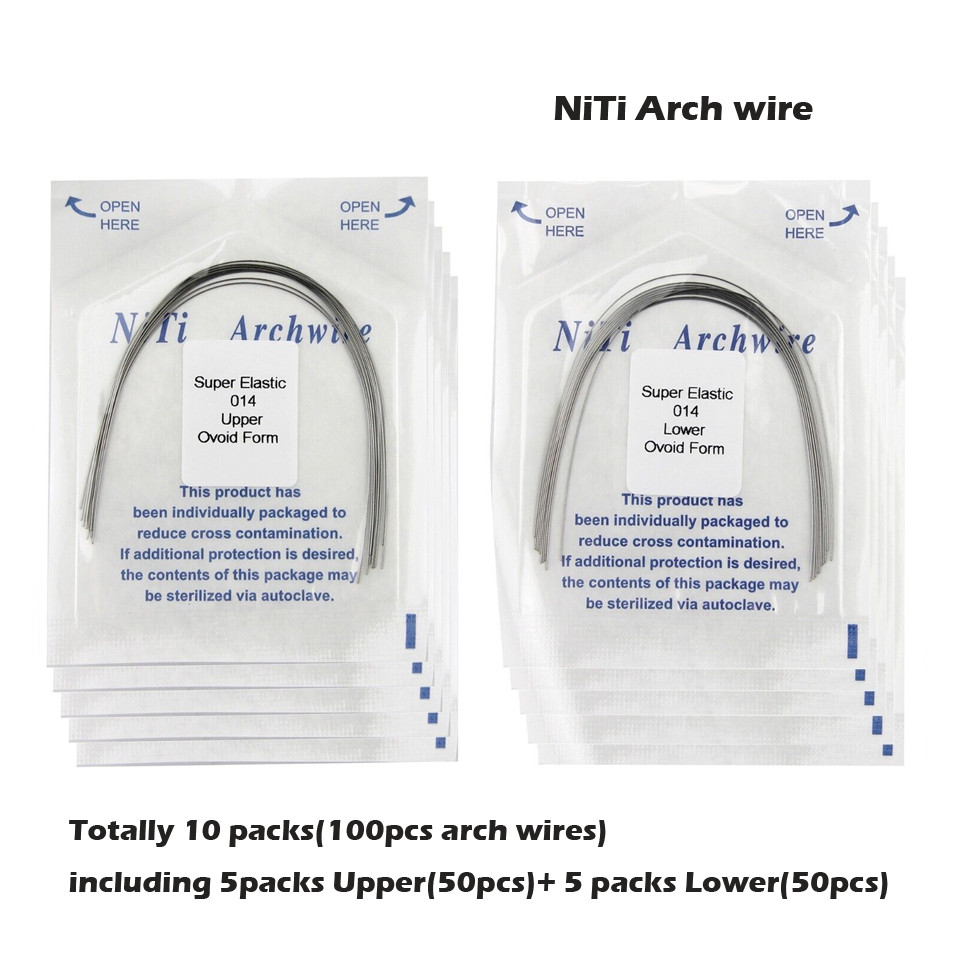 100PCS Arch Wire Orthodontic Niti Natural Ovoid Form Arches Round Rectangular