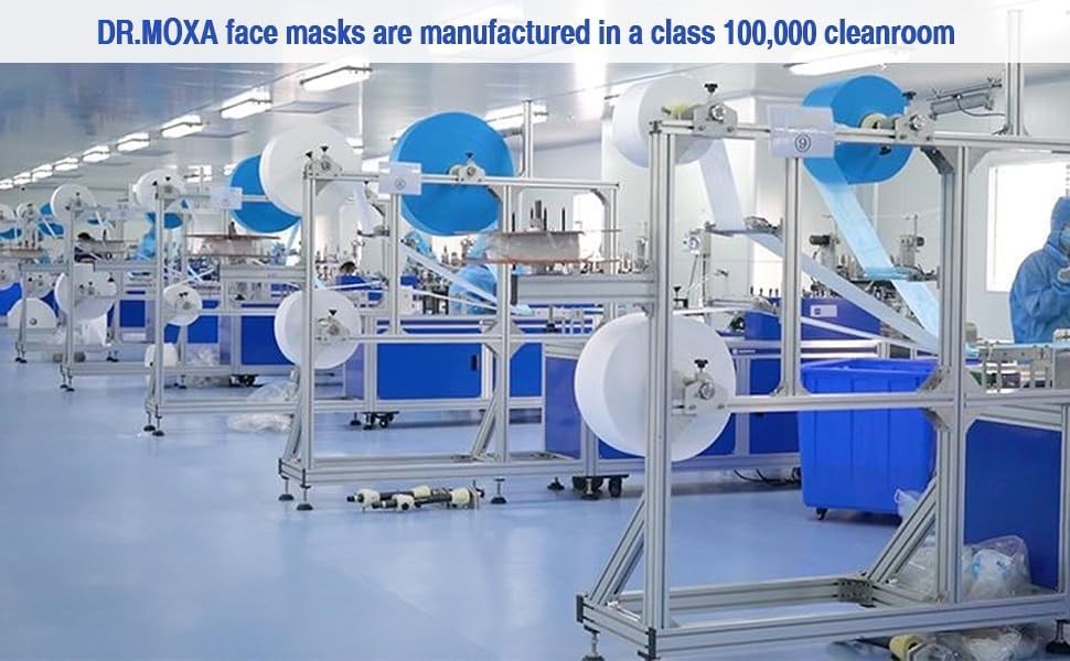 Efficient 3-Ply Blue Disposable Masks – ASTM Level 2, 100 Count, High Filtration