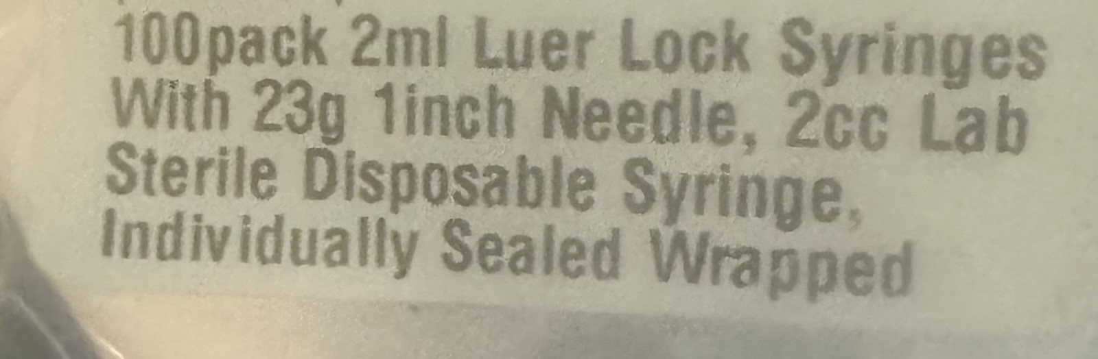 Disposable Syringes 100-2 Pack