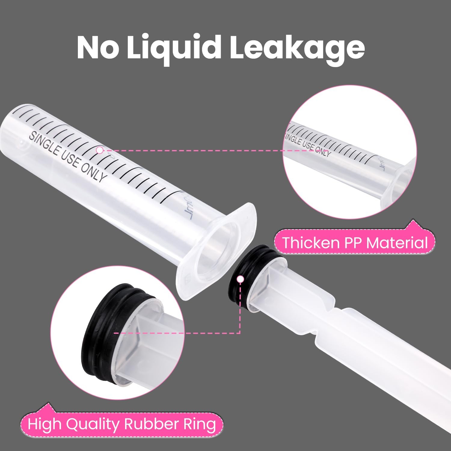 20 PCS 20ml Oral Syringe With Cap, Plastic Syringe without Needle for Medicine