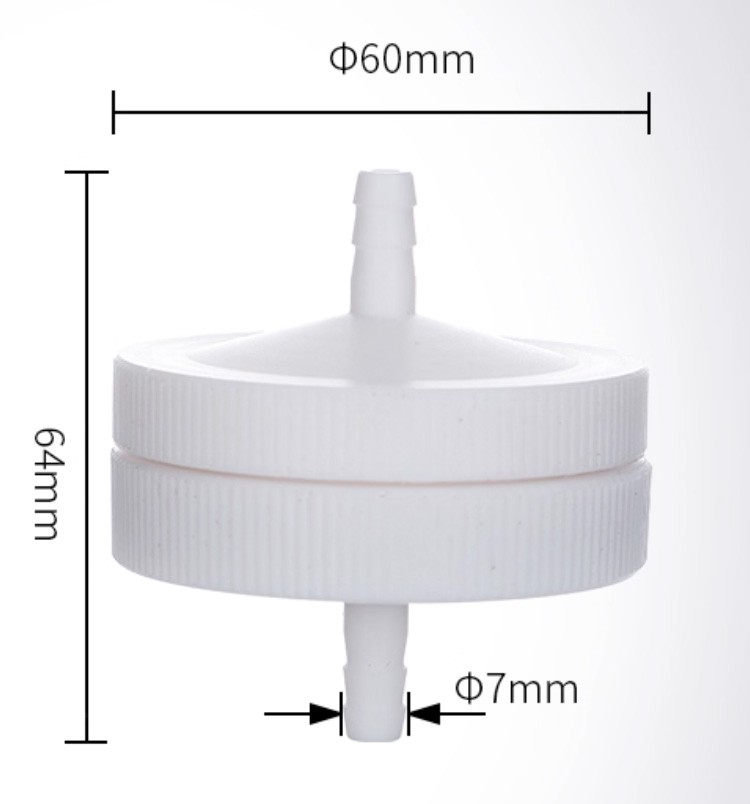 Lab Filter Membrane Holder PTFE 13-90mm Acid Alkali Gas Sampling Adapter
