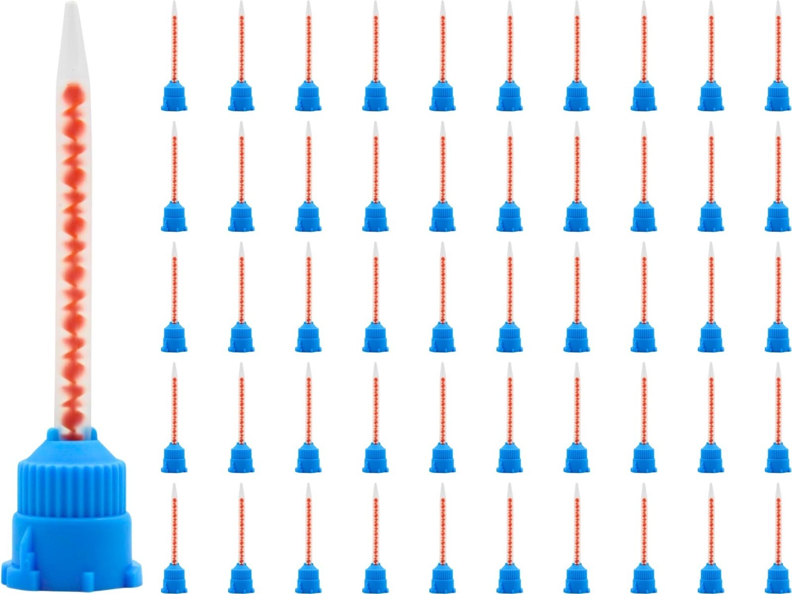 50 pcs Orange Mixing Tips Crown & Bridge Dental HP 10:1 Ratio