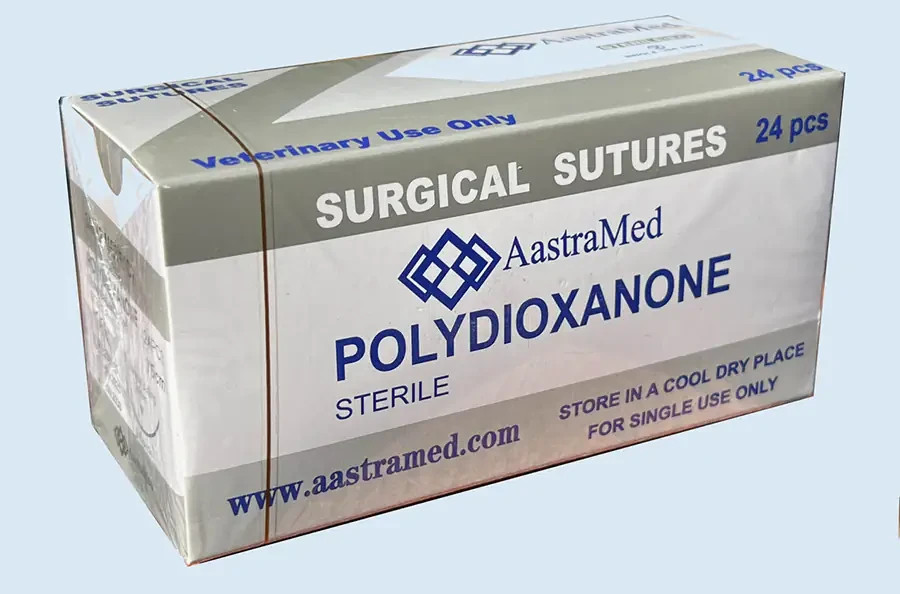 PDS PDO 2/0 Veterinary Suture 96ct Reverse Cutting, 3/8 Circ Surgical Dental