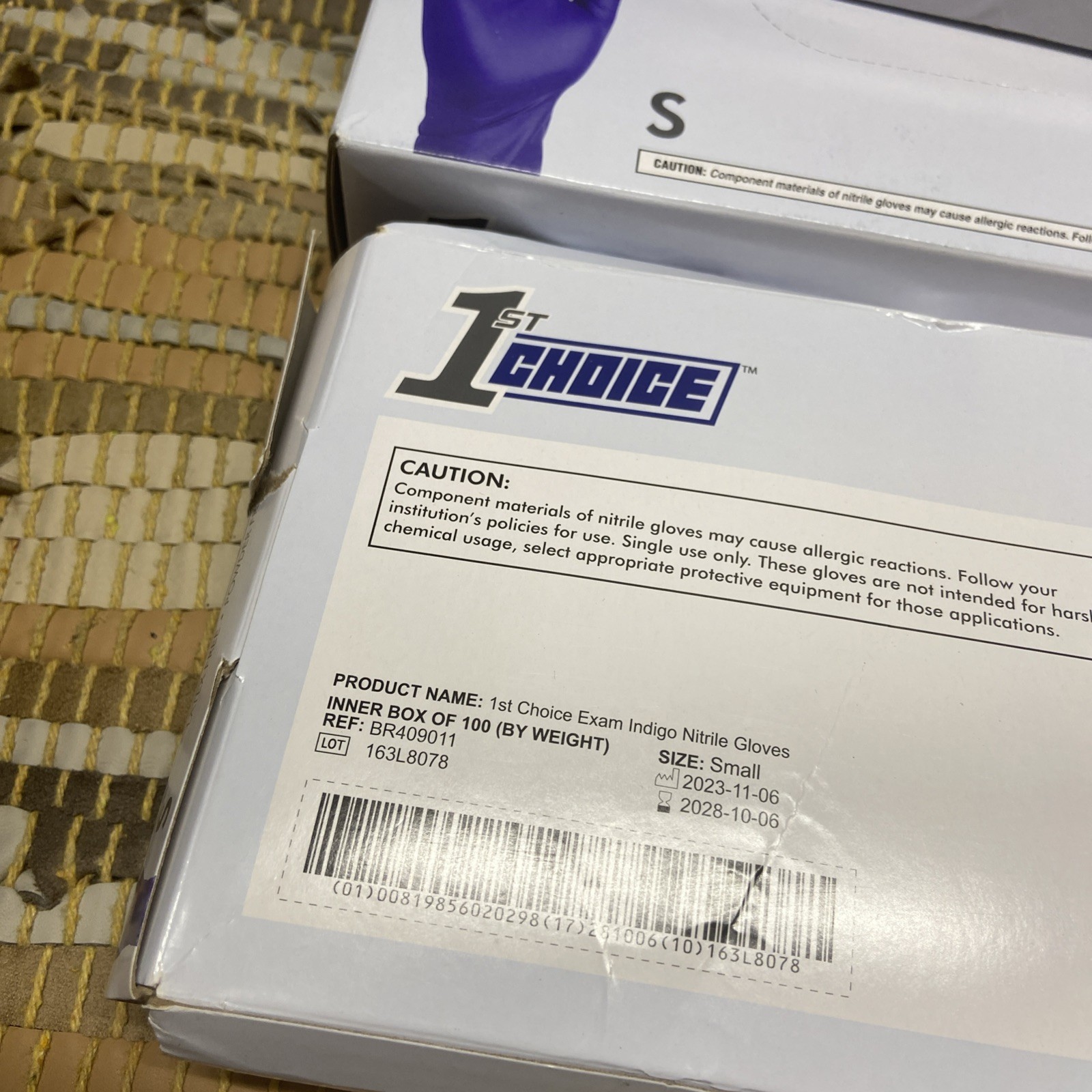 4x 1st Choice Indigo Nitrile Disposable Exam/Medical Gloves 3 Mil Latex-Free 100