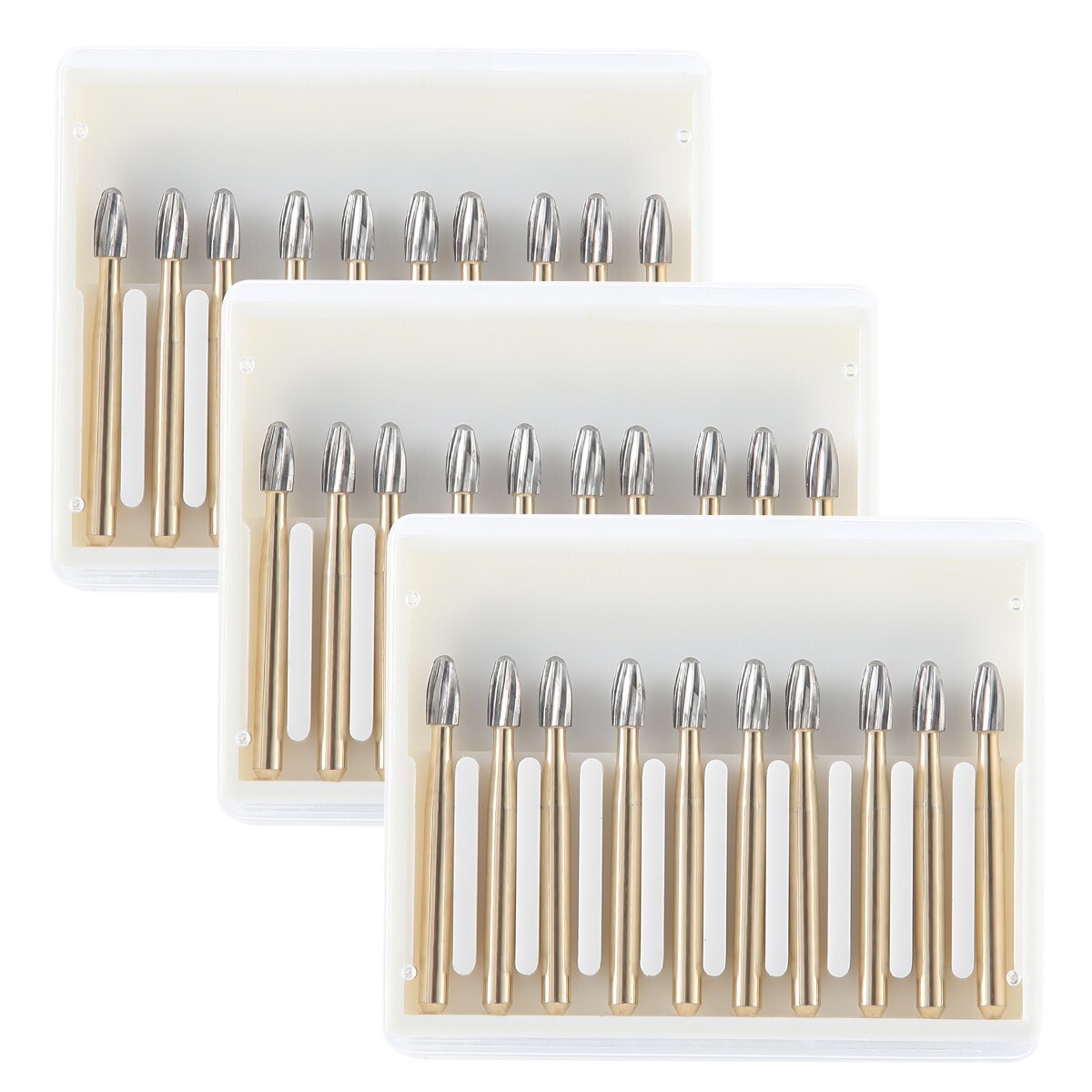 Dental FG 7406 Burs Tungsten Carbide Trimming&Finishing Egg Shape