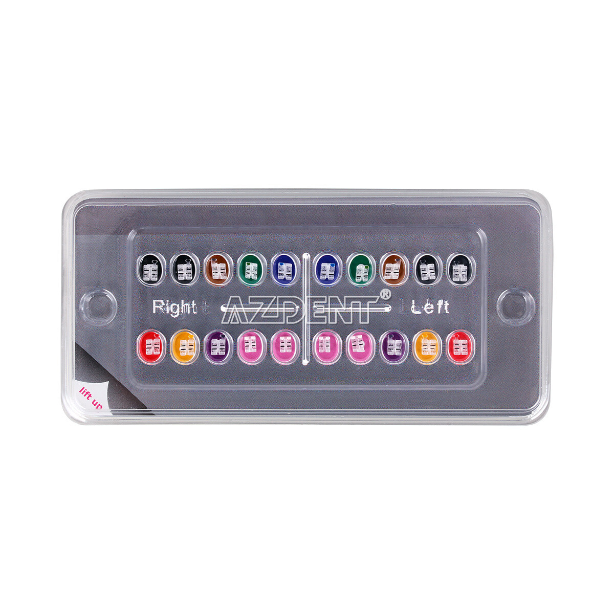 Dental Ortho Monocrystalline Sapphire Braces Ceramic Brackets MBT .022 Hooks 345