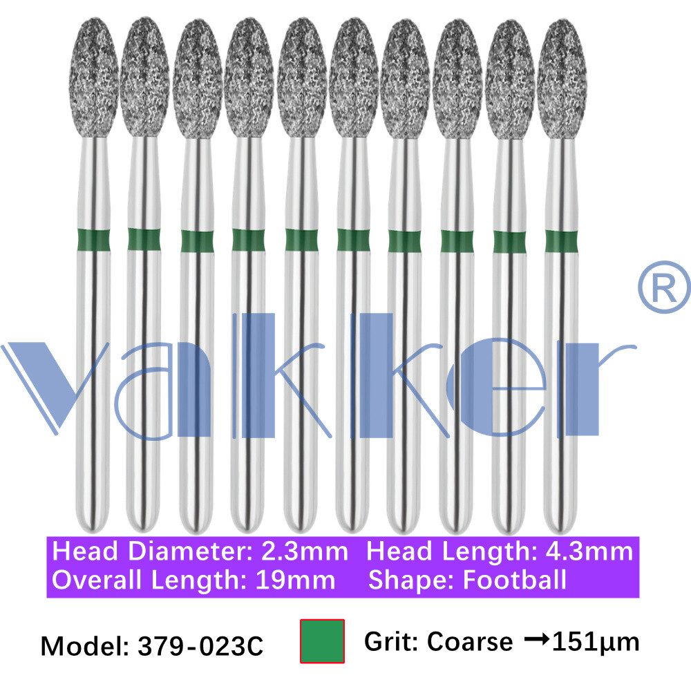 10pc/pk Diamond Burs Shape Egg Diamond Bur Super Fine Medium Coarse