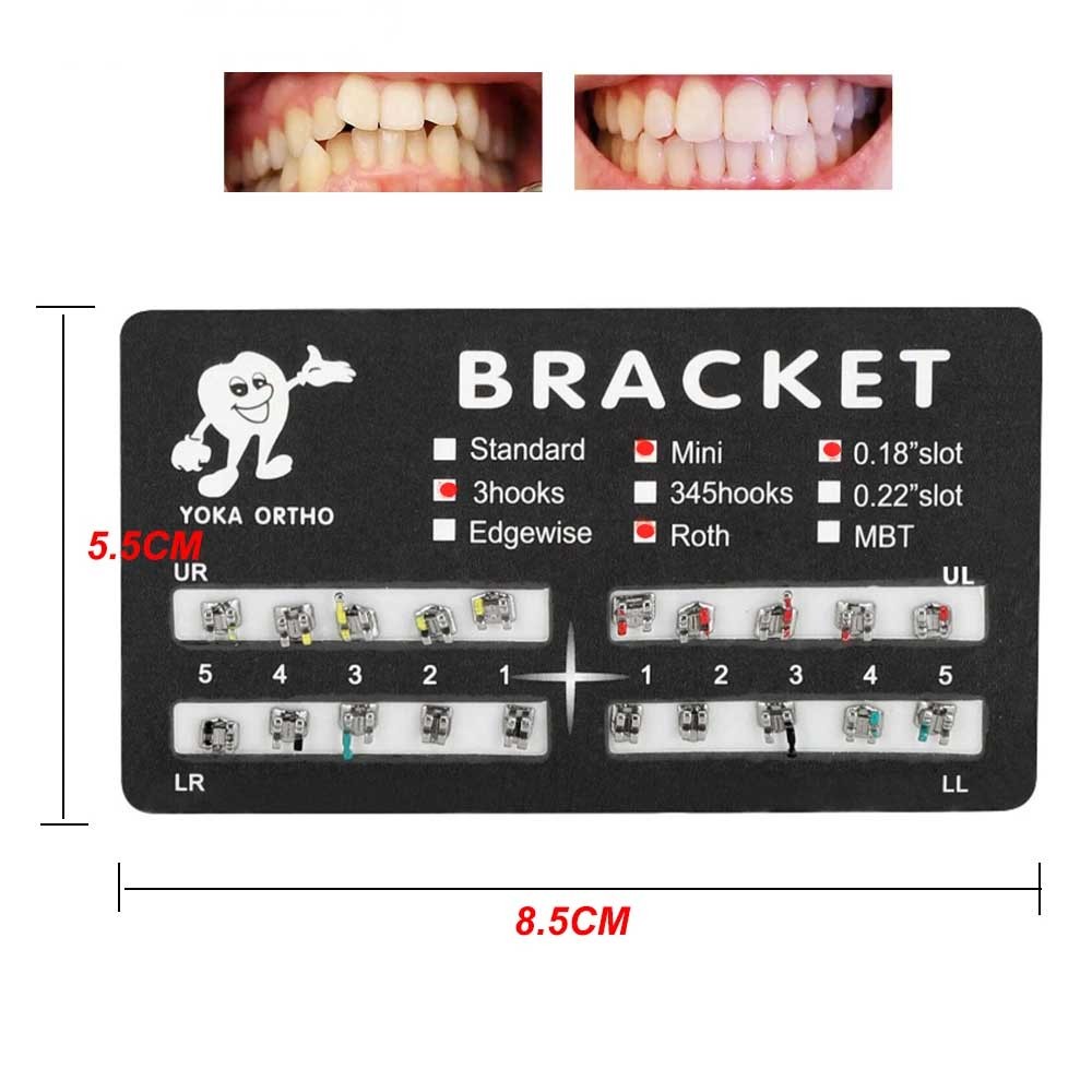 1pack Dental Orthodontic Brackets Braces Metal Monoblock （20Pcs/pack）