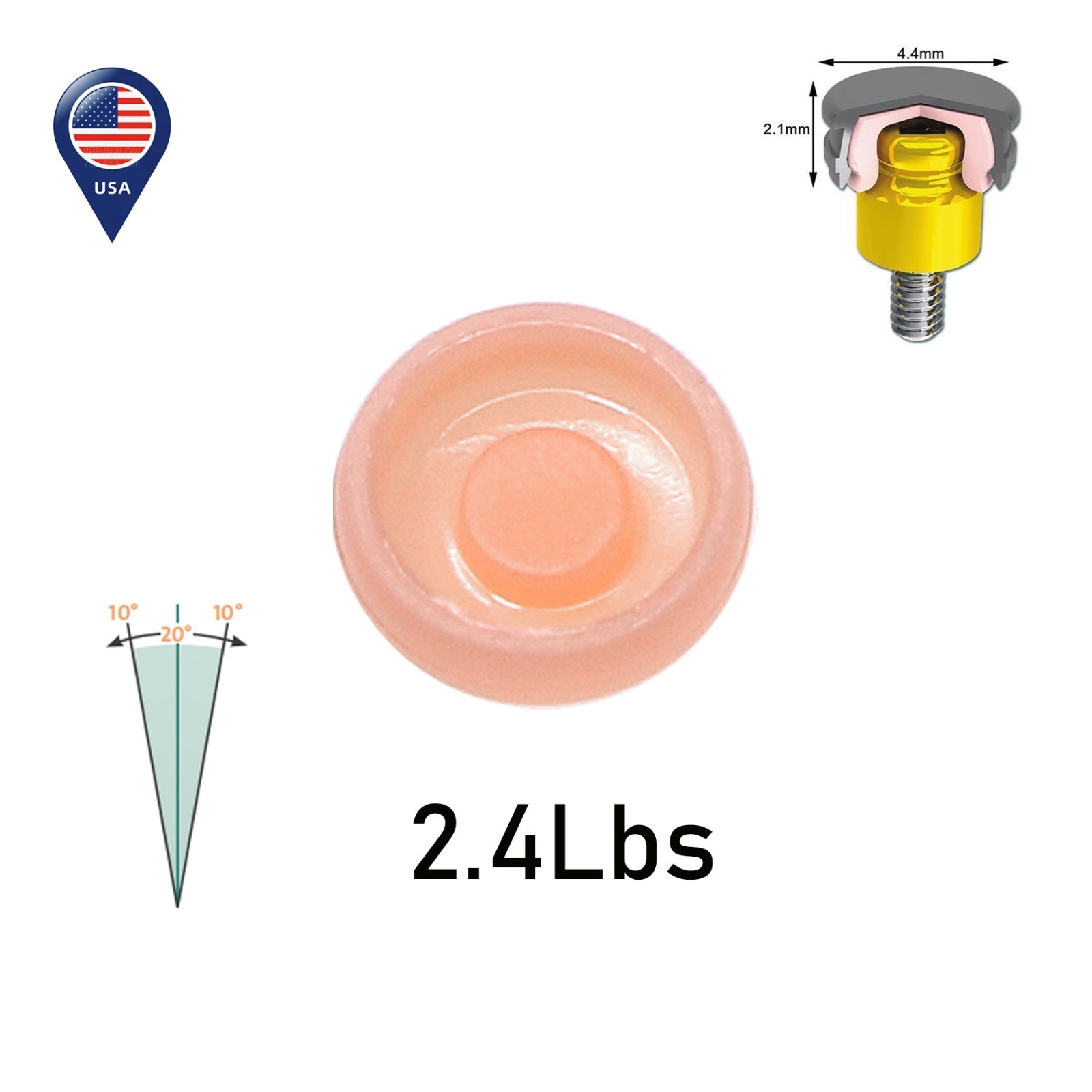 US 8Pcs Dental Overdenture Retention Caps For Implant Locator Abutment Inserts