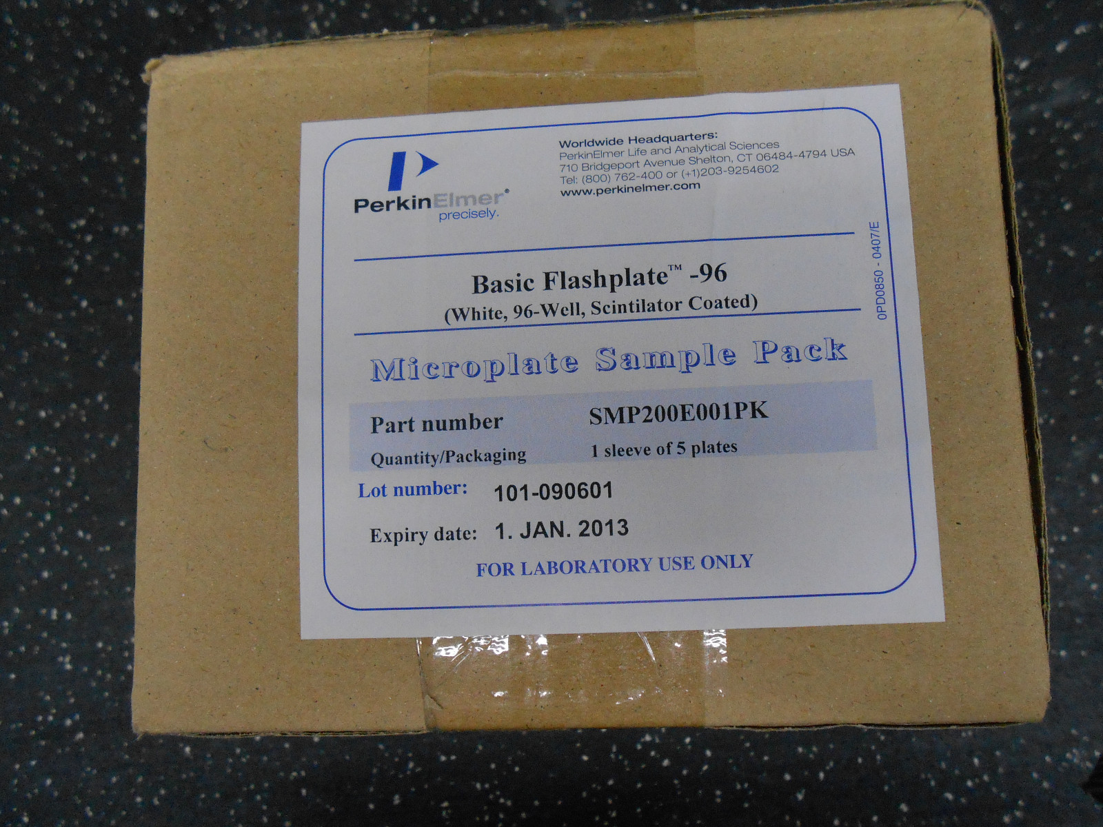 BOX OF 5 PERKIN ELMER SMP200E001PK BASIC FLASHPLATE WHITE 94-WELL MICROPLATES