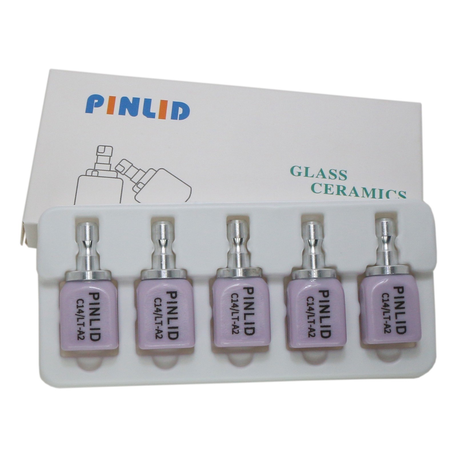 US C14 LT A2 Lithium Disilicate Ceramic Blocks E.max CAD CEREC Blocks 5Pcs/Box