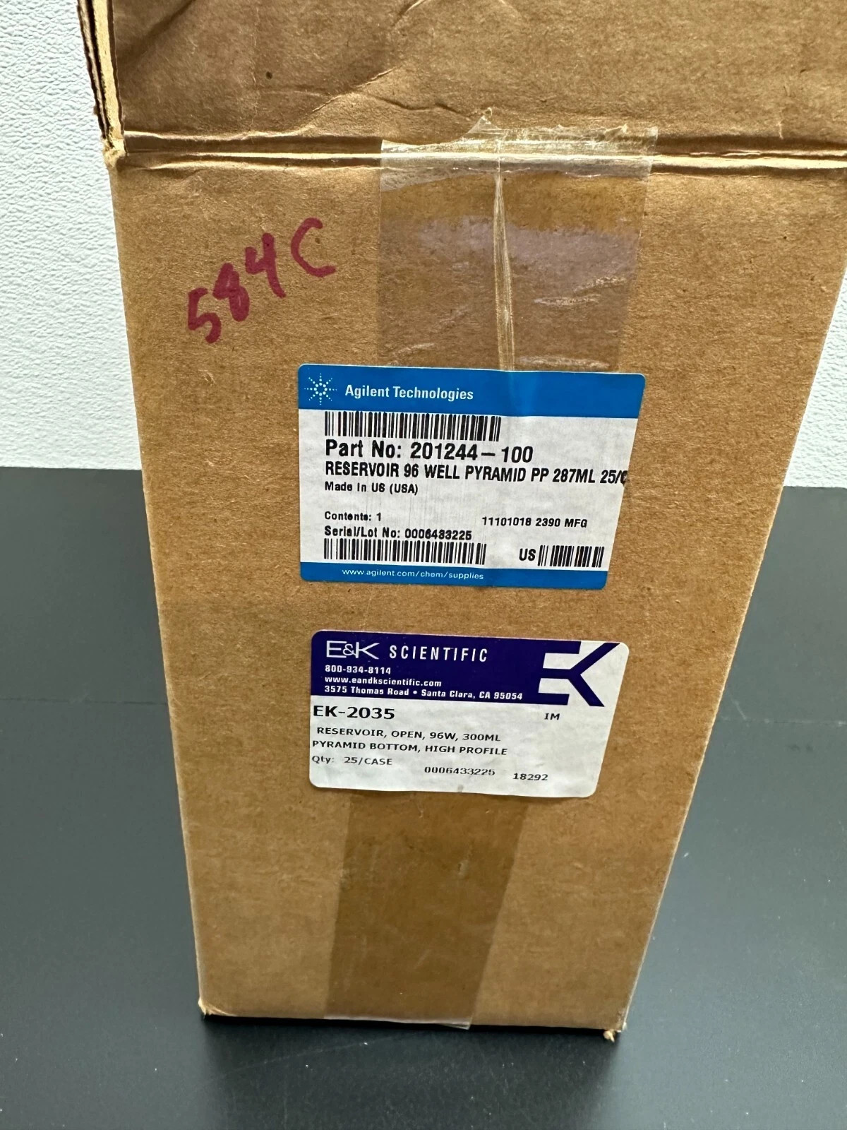 Agilent PN 201244-00 Reservoir Open 96 Well 300mL Pyramid Bottom Plates 20PK