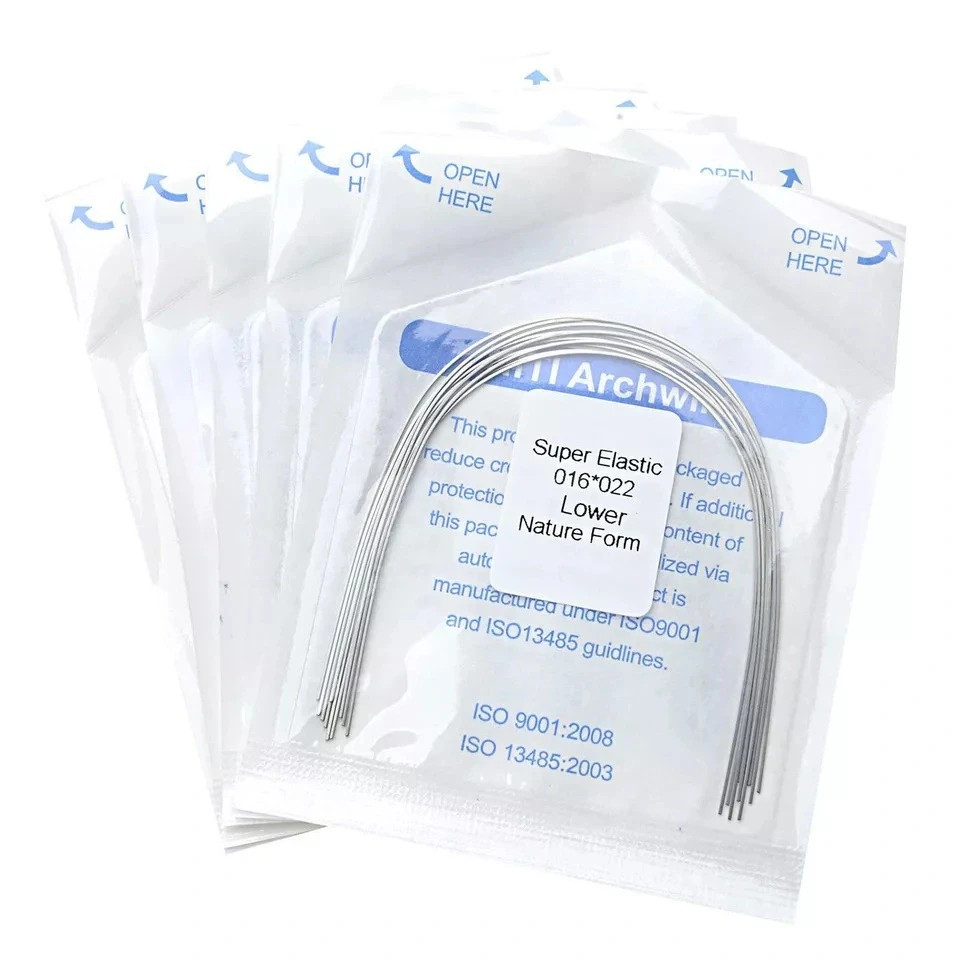 10-100x Dental Ortho Arch Wire Niti Super Elastic Round Rectangular Natural Form