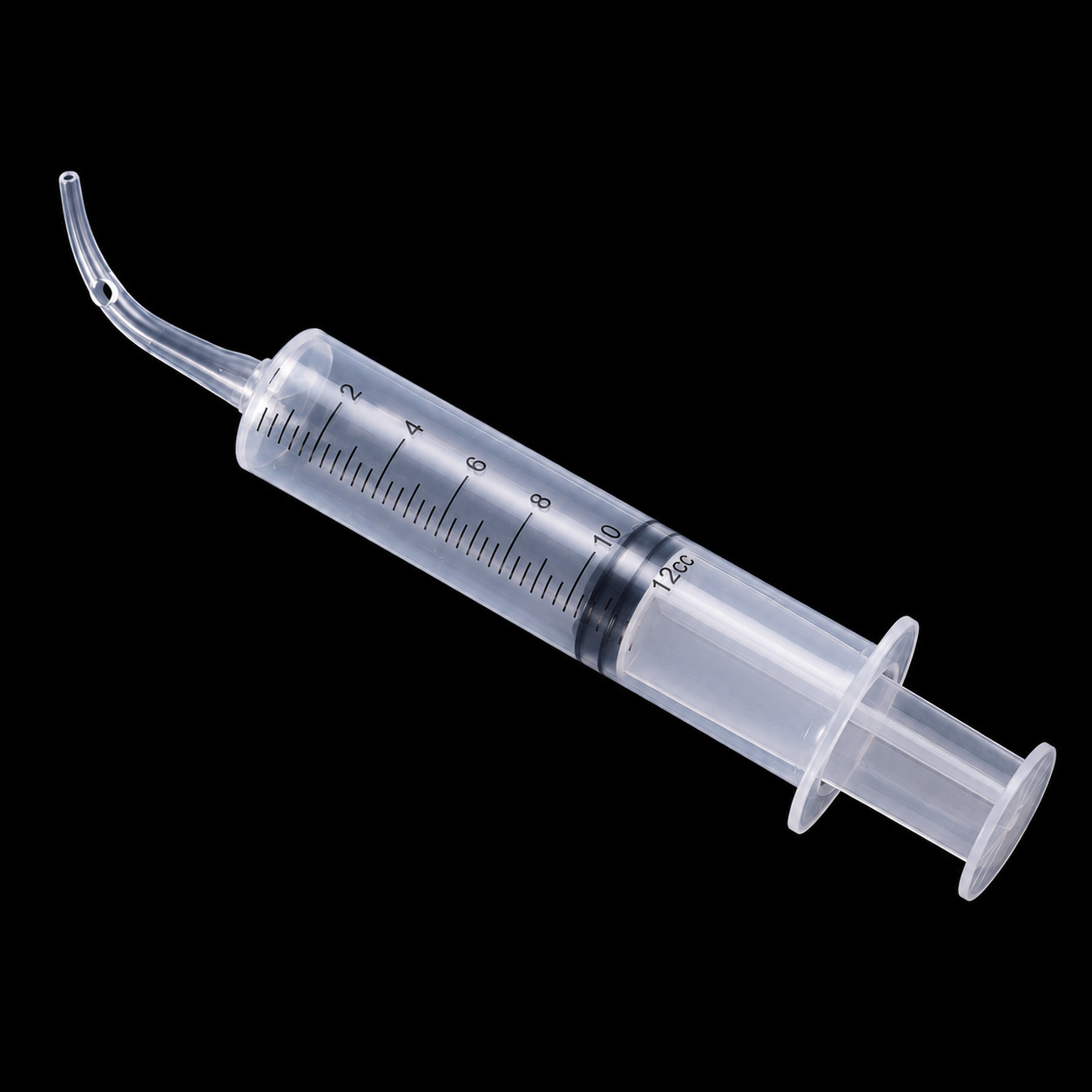 50pcs Disposable Curved Tip Irrigation Syringe 12cc Non-Sterile