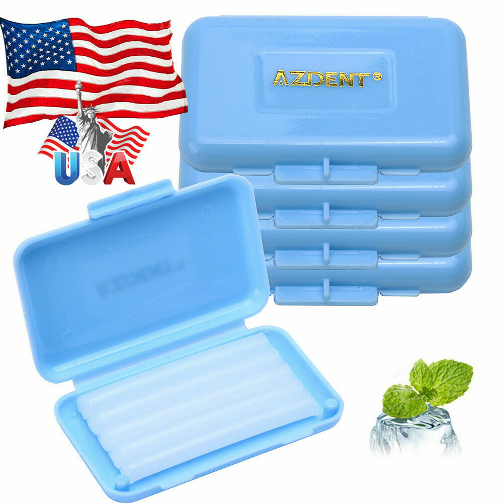 100Packs Dental Orthodontic Wax Scent Blue-Mint For Brace Bracket Gum Irritation