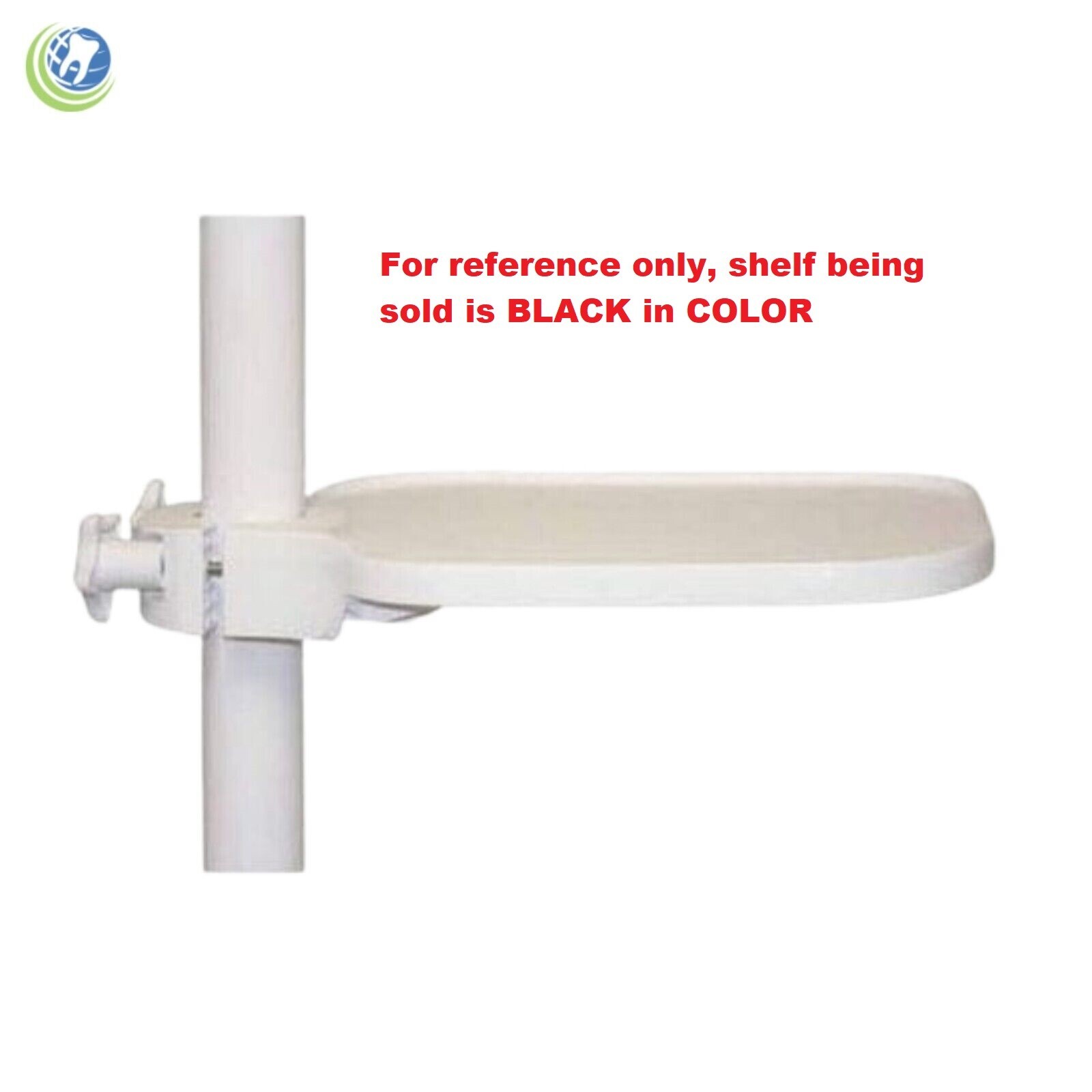 NEW DENTAL POLE POST MOUNT UTILITY ACCESSORY SHELF TRAY TABLE MEDICAL BLACK