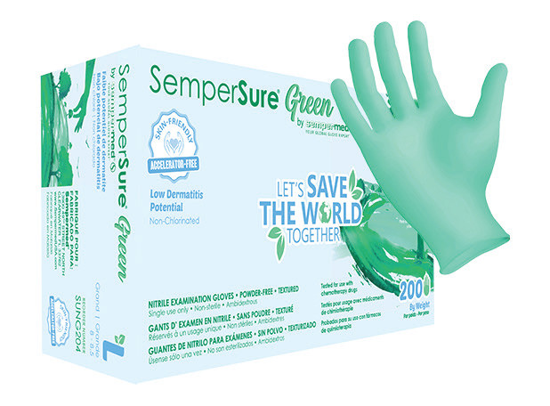 200 Count – Green Nitrile Gloves, Non-Latex – Small/Medium/Large/XLarge