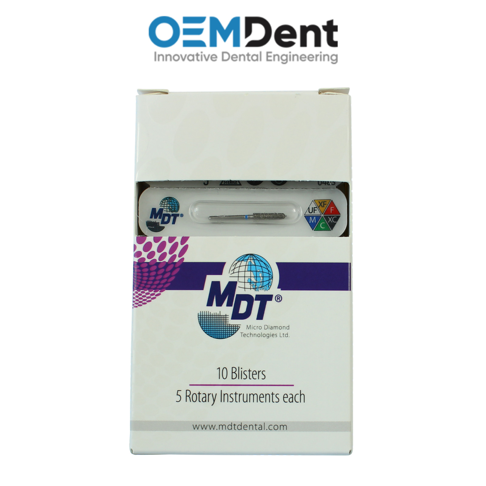 MDT FG Diamond Burs Guide Pin-Taper 508T Shaping Trimming Dental Restorations