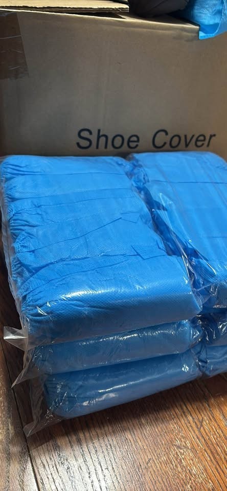 1000 pcs – Disposable Shoe Covers Large – Heavy Duty Non-Woven | Fits Men 11.5
