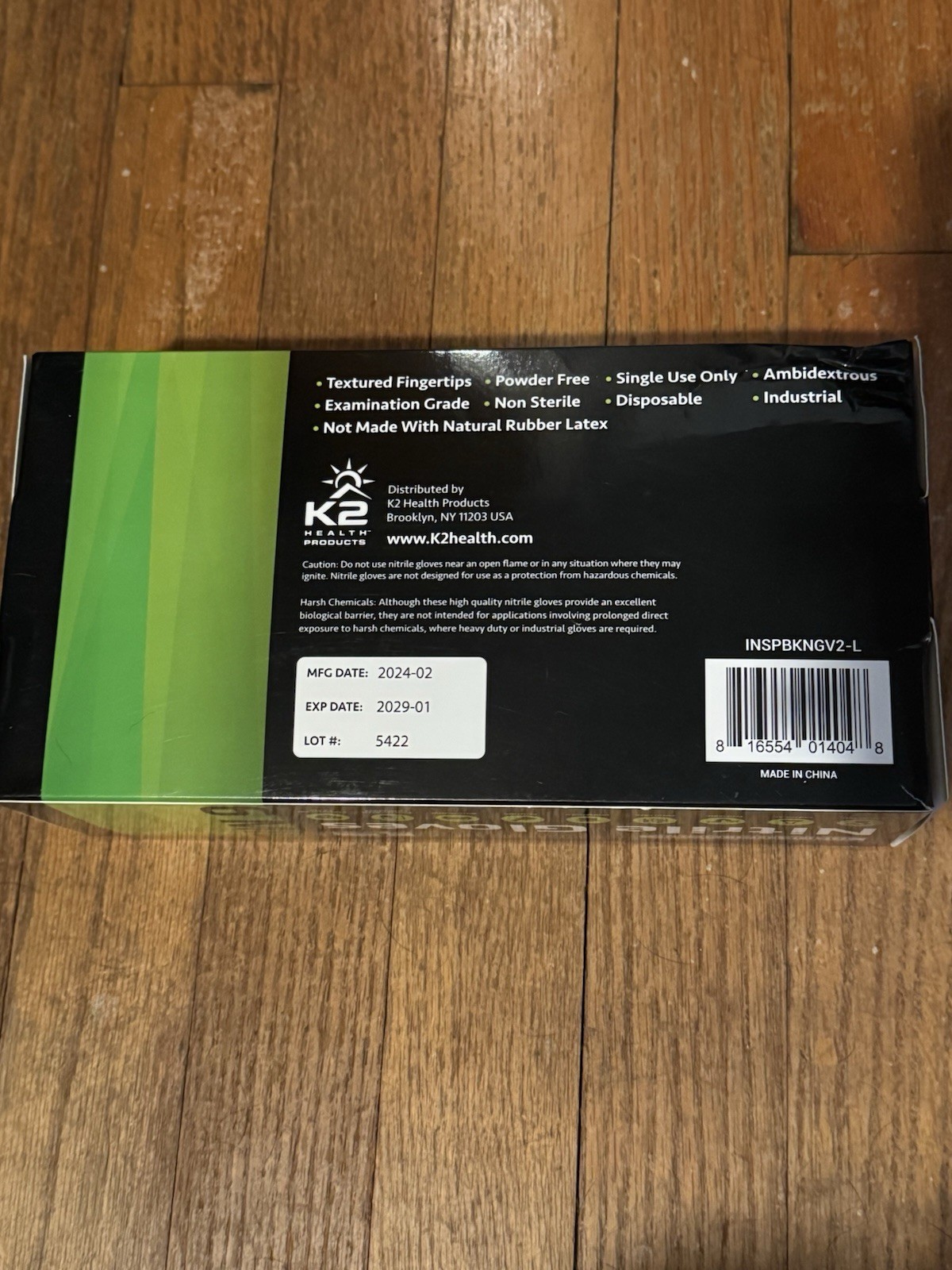 6 Mil Black Nitrile Gloves, Heavy Duty,, Powder-Free (100 Count) (L)