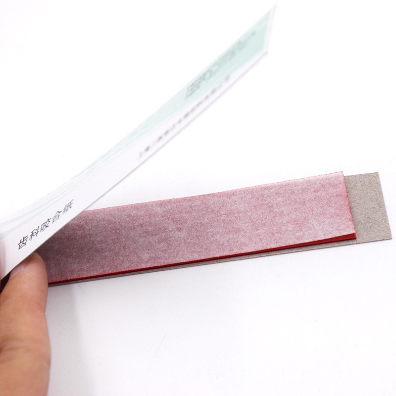 200 Sheets/Box Dental Articulating Paper Double Sided Teeth Care Blue/Red Strips