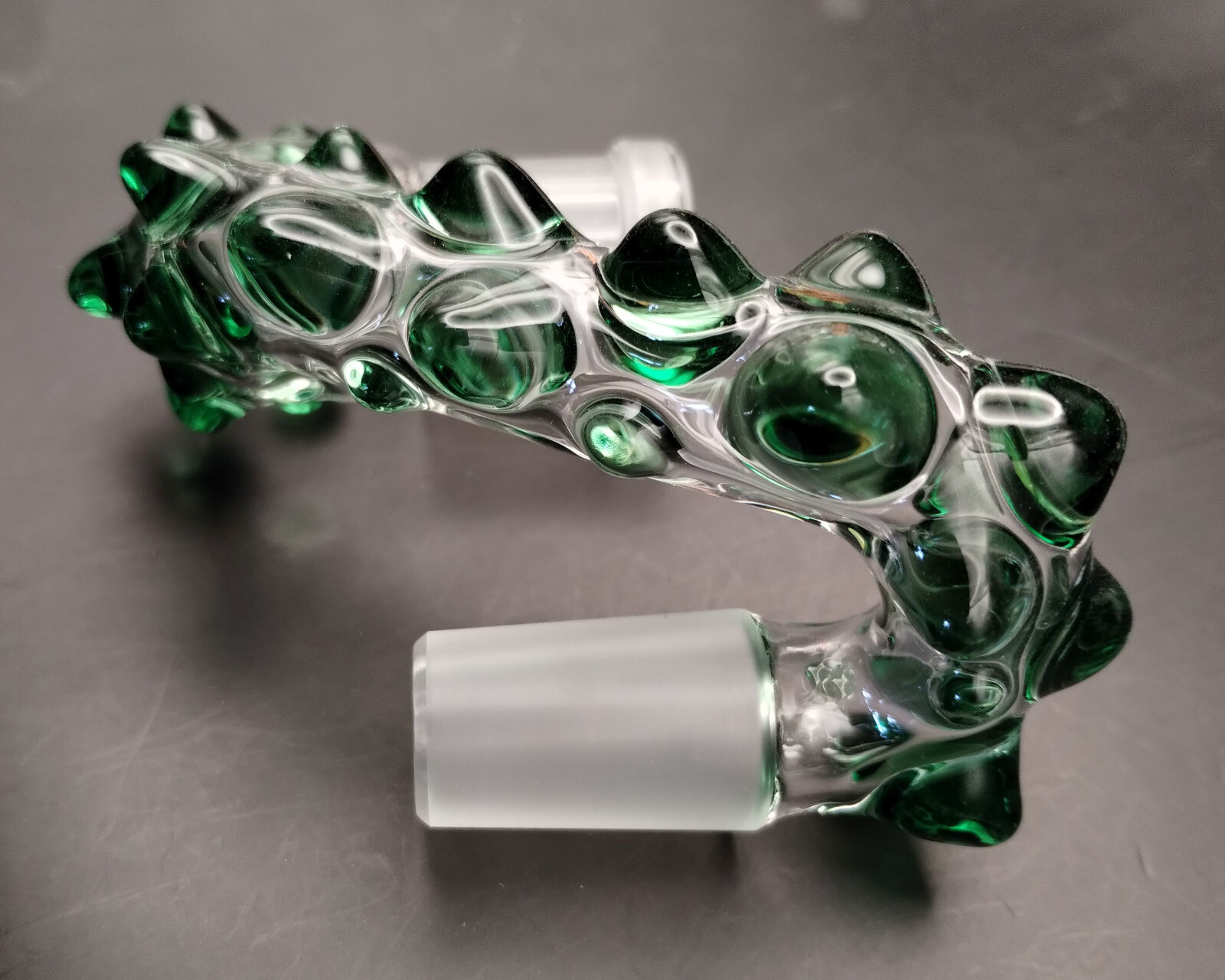 Emerald Green 18mm Female-Male Glass Drop Down Attachment Adapter