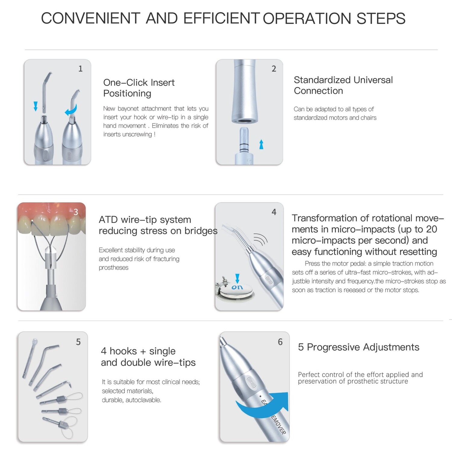 Vakker Dental Automatic Crown Bridge Remover for Electric Air Motor Dental Unit