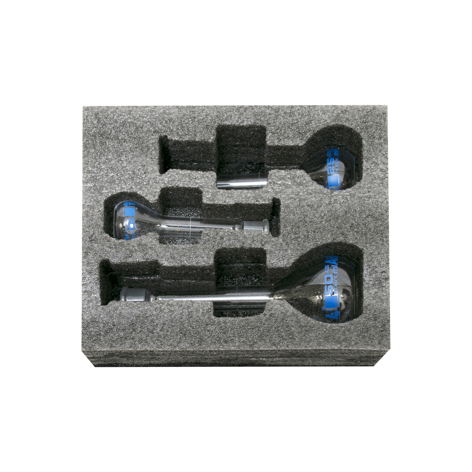 Eisco Labs Volumetric Flask Set, 10, 25, 50ml – Class A, ASTM