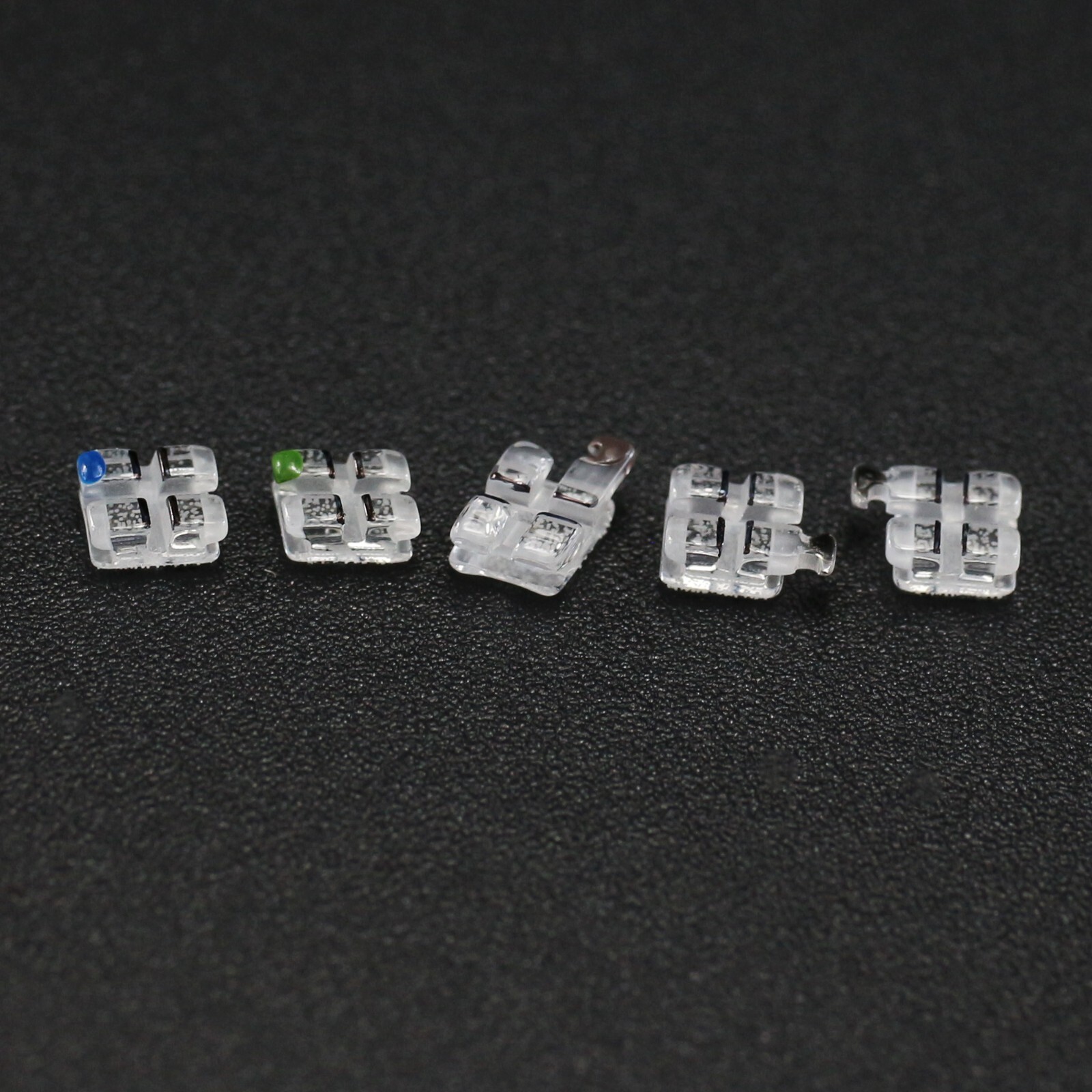 Dental Orthodontic Sapphire Bracket Monocrystalline Aesthetic Roth 022 345 Hooks