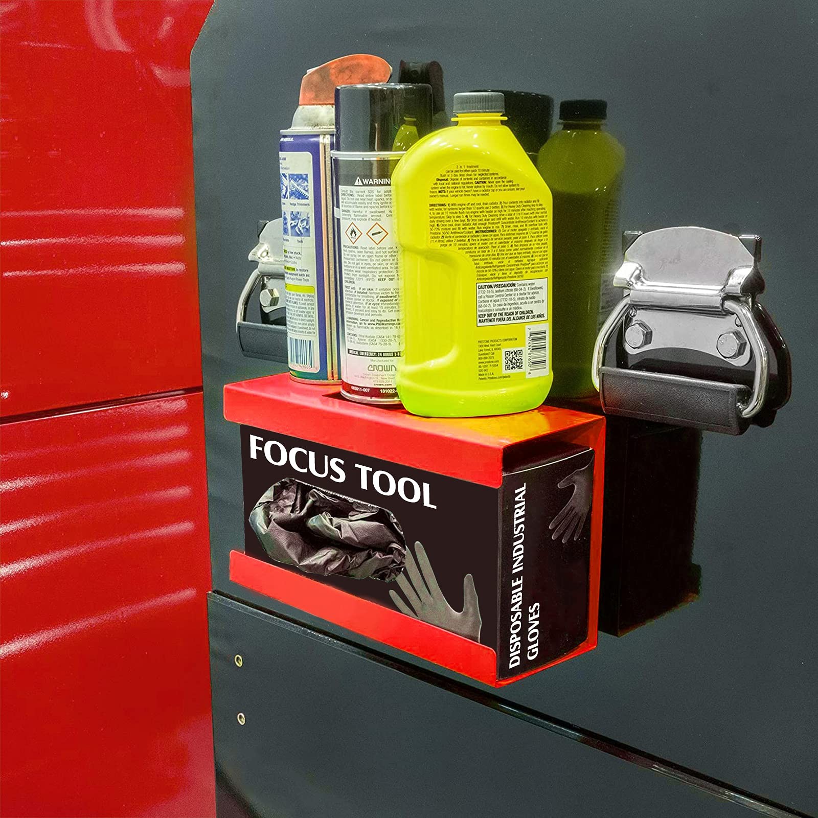 Magnetic Glove/tissue Dispenser Holder Red Glove Dispenser Wall Mount Mount Onto