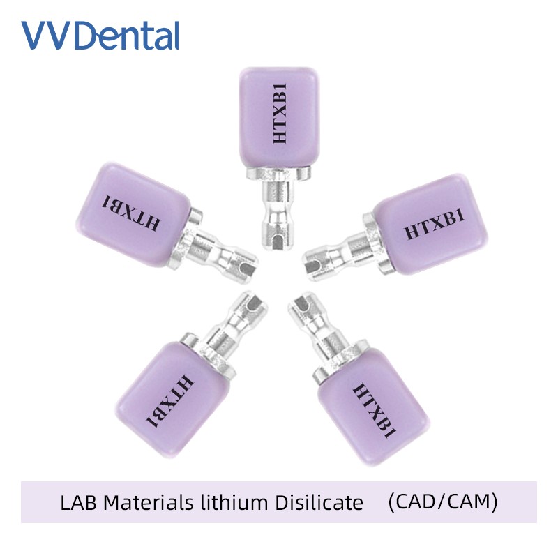 5Pcs Dental Glass Ceramic Lithium Dissilicate Block C14 Low Transparency CAD/CAM