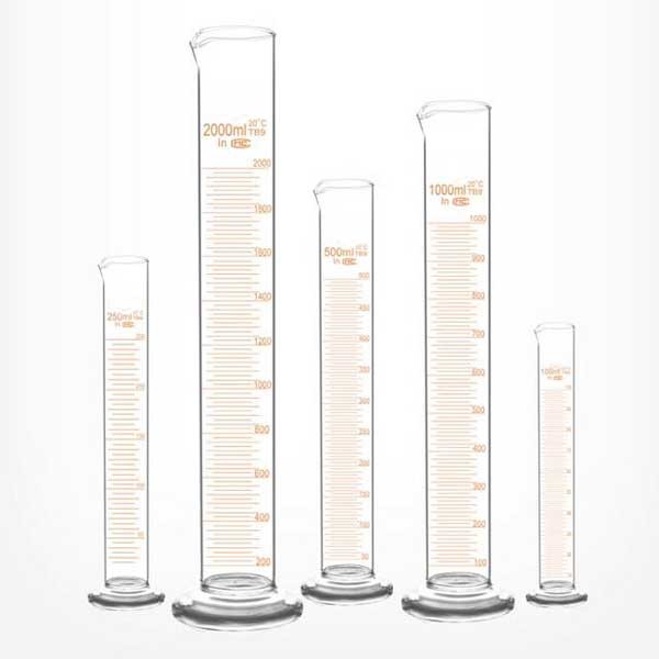 5ml – 1000ml Transparent Graduated Measuring Cylinder with Stopper Lab Supplies