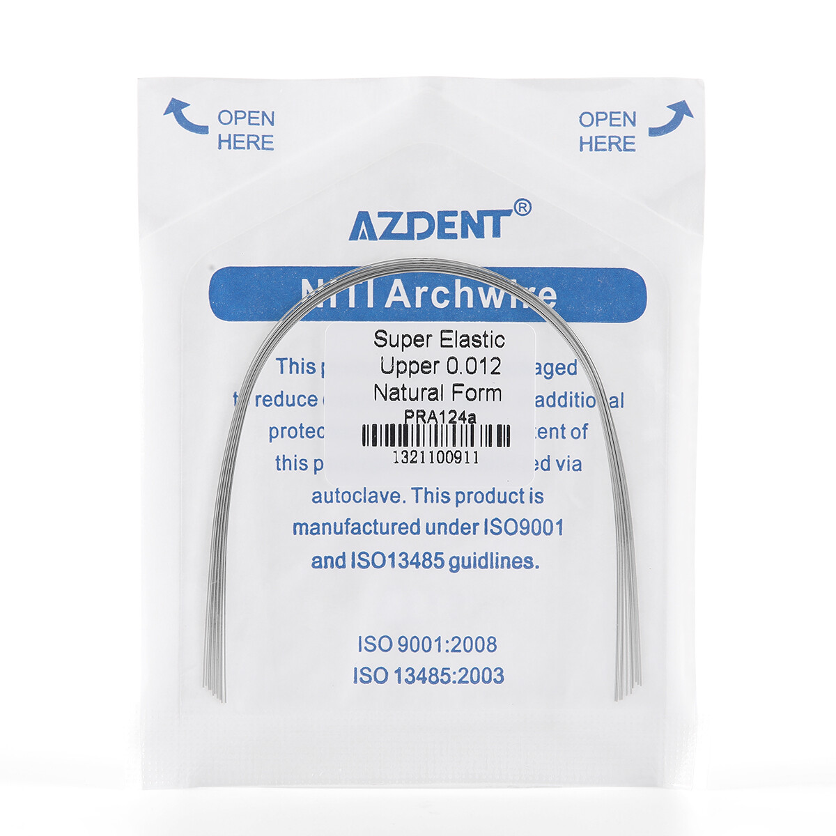 10PCS AZDENT Dental Orthodontic Super Elastic Niti Round Arch Wire Natural form