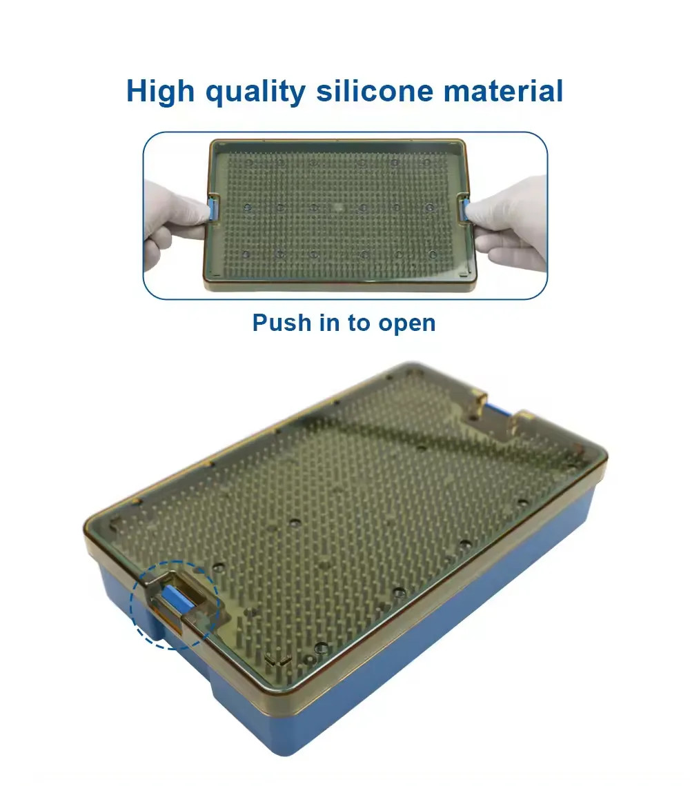 Double-layer Large Autoclavable Sterilization Case Tray Disinfection Box USSTOCK