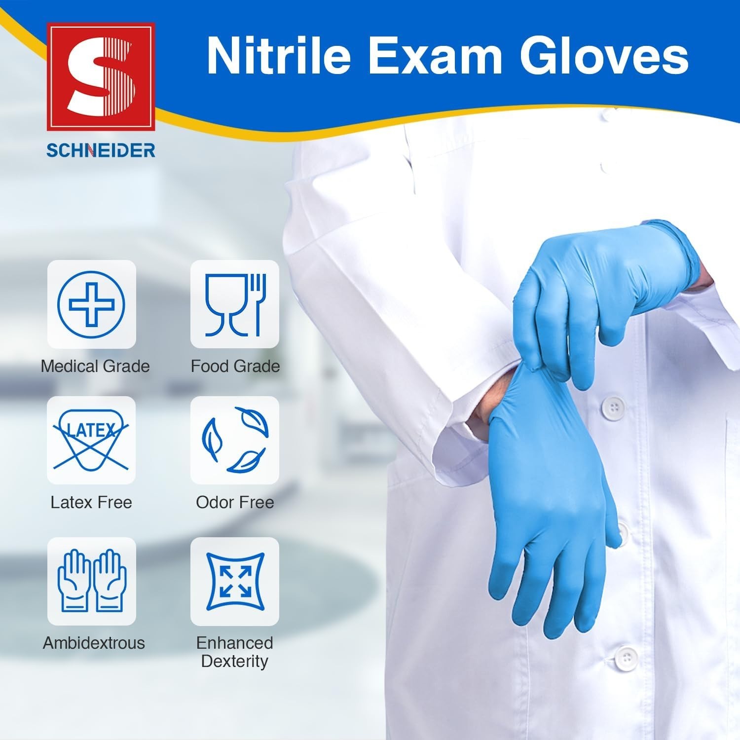 High-Quality Disposable Nitrile Gloves – Textured, Ambidextrous, Medical Use