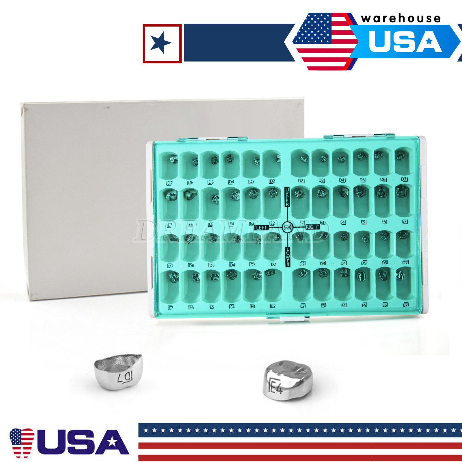 48 ASSORTED PRIMARY MOLAR STAINLESS STEEL CROWNS – COMPLETE KIT