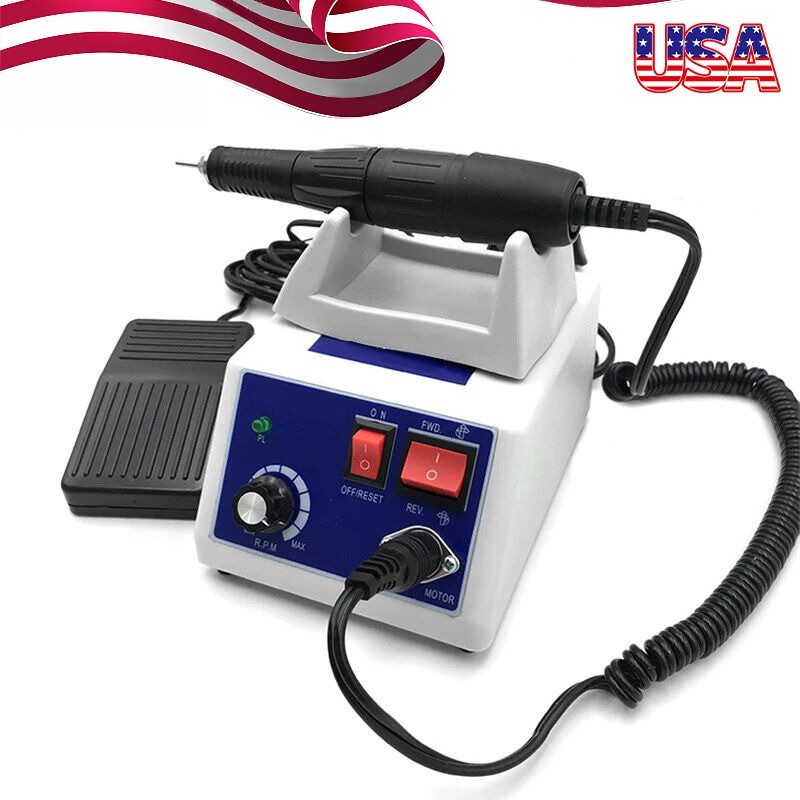 Dental Lab MARATHON-III Electric Micromotor +Contra Angle Straight Handpiece Kit