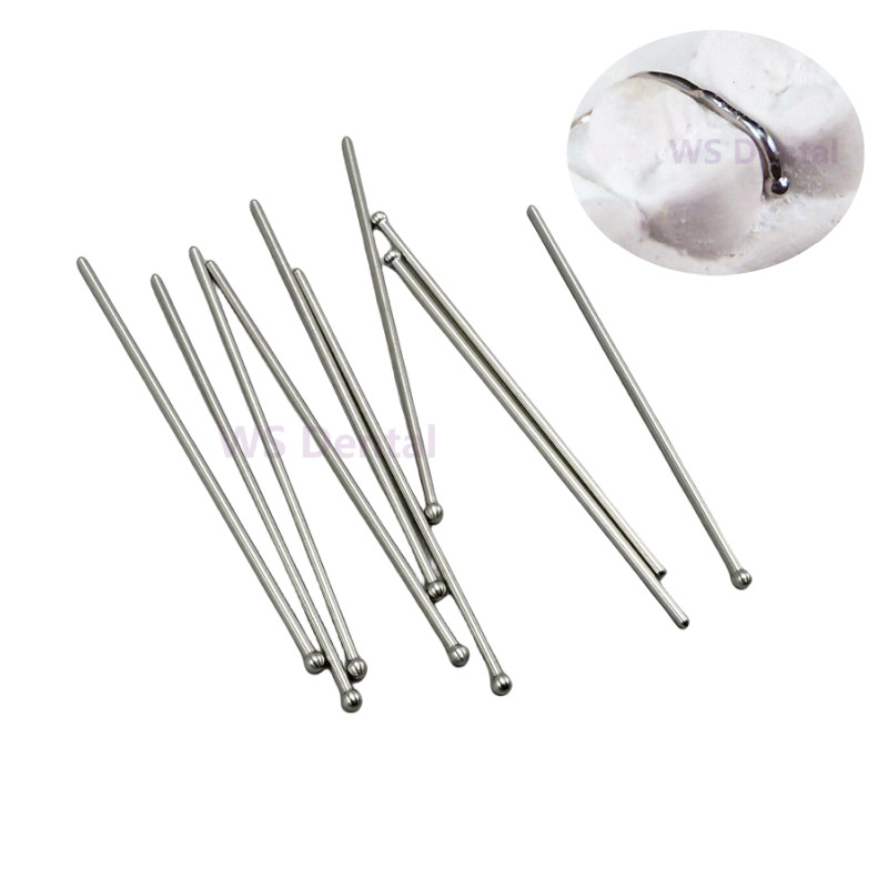 10Pcs Dental Ball Retainer J Clasp Oblique Clasps Bars Ball-Type 0.7/0.8/0.9/1.0